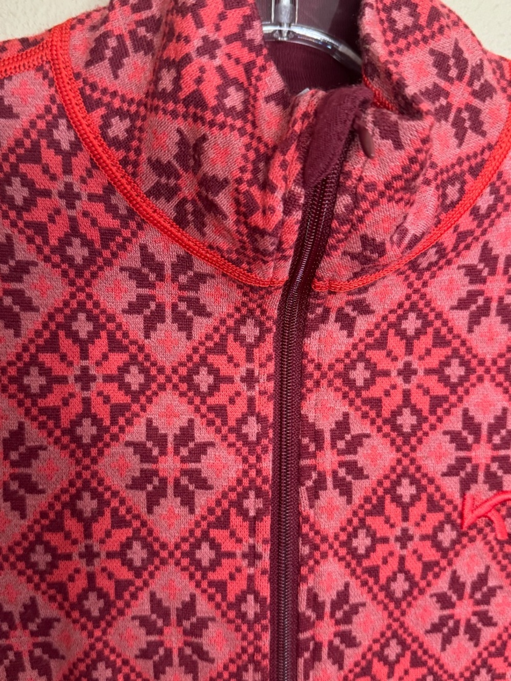 Kari Traa Rose Base Layer Set - 100% Merino Wool - Rouge Red. XS - Picture 5 of 15